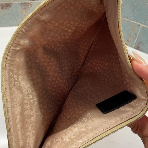 Kate Spade New York Holiday Gold Glitter Pouch - Picture 3 of 6